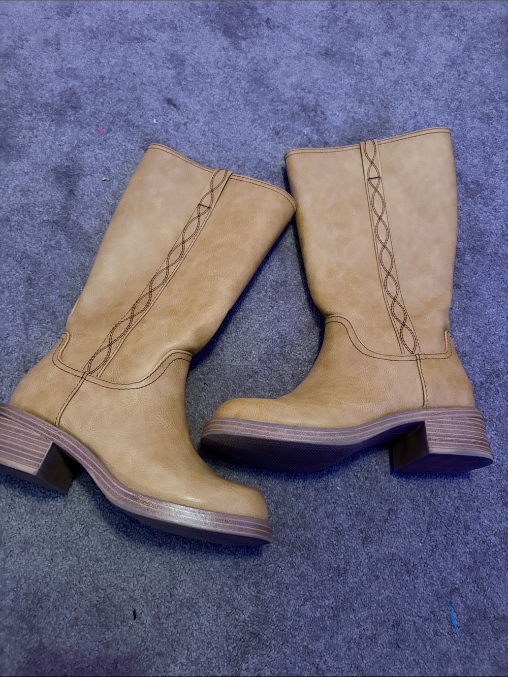 No Boundaries Tan Mid-Calf Heeled Boots